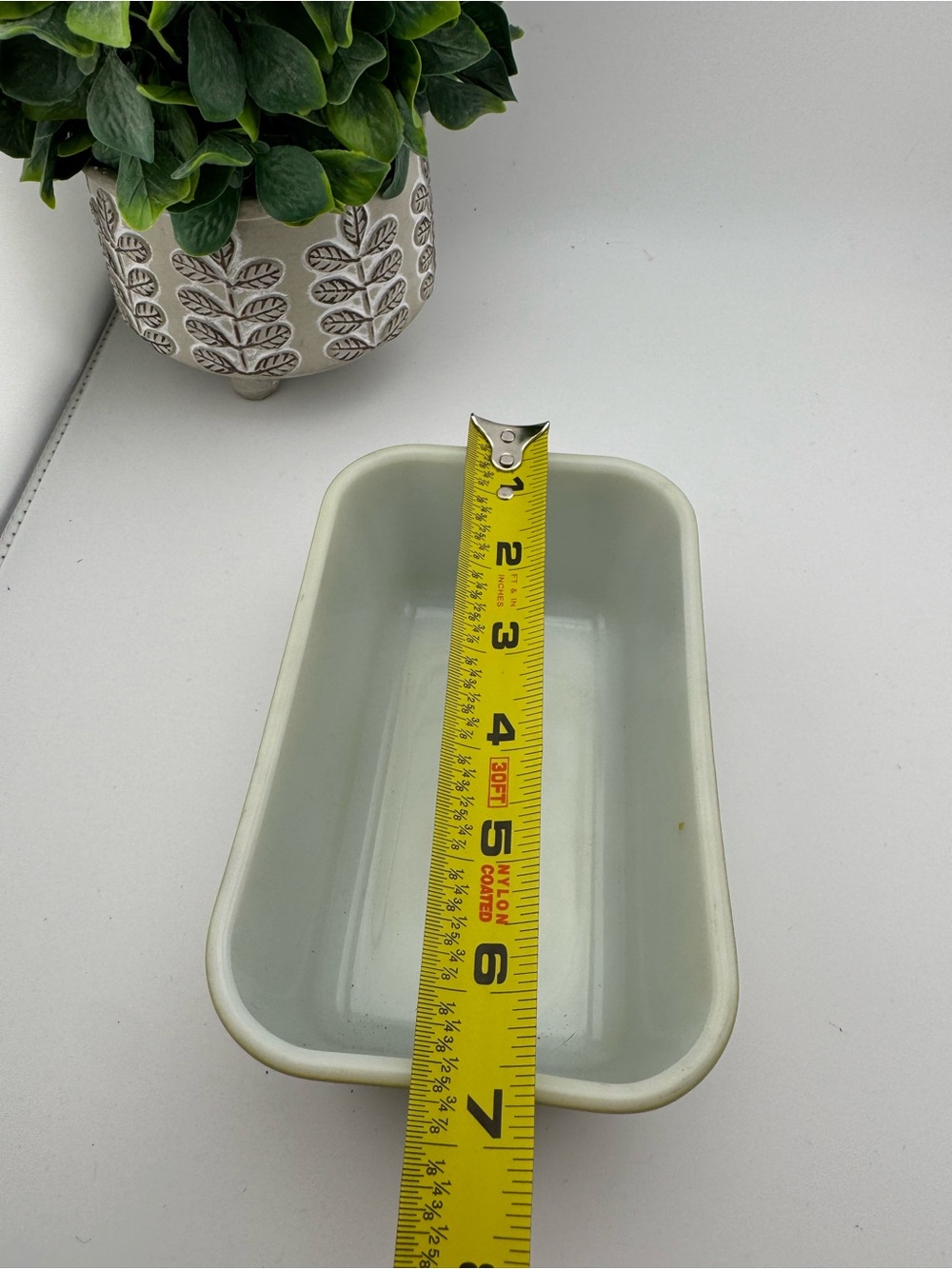 Vintage Pyrex Spring Blossom Loaf Pan – Avocado Green Floral Baking Dish 1 Qt - Picture 6 of 6